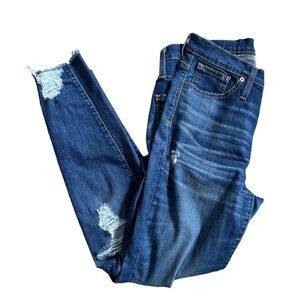 Madewell high rise distress jeans